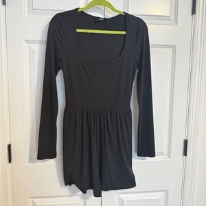 Cider Elegant Black Long Sleeve Playsuit